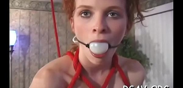  Ballgagged and spanked red
